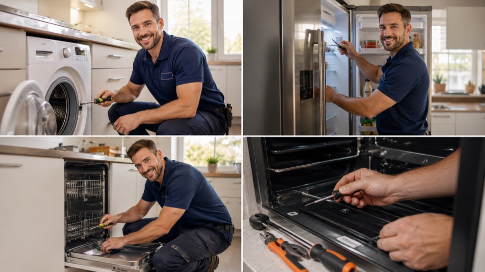 Professional appliance repair technician
